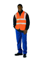 Hi-Visability Orange Railway Velcro Vest X-Large