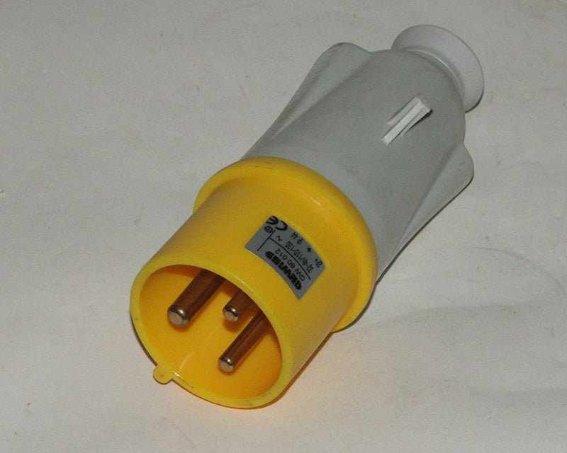 Plug 110V 3 Pin 32A Yellow Gw110/32/3P