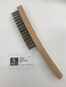 Wire Hand Brush 3 Row Stainless Steel Wooden Handle [1591]