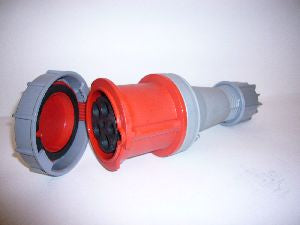 Socket 415V 5 Pin 63A Red Trailing Inline