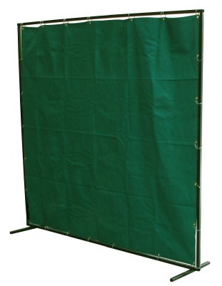 Welding Curtain Canvas Green 1.8 x 1.8 Mtr C/w Eyelets ...  Frame Extra