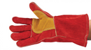 Welders Gauntlet Glove Ultima Superior Red/Gold 14" Cuff Reinforced Lined Size 10 XL [2033]