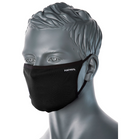 CV33 - Black 3 Ply Anti Microbial Fabric Face Mask [2238]