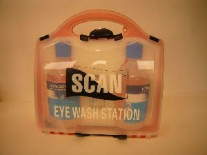 Eye Wash Station Inc. 2 x 500ml Salin Wash And 2 Eye Bandages