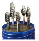 Tungsten Carbide Rotary Burr Set - 5 Different Shapes For Welding Preparation 6mm Shaft HMC/SET/04 [5702]