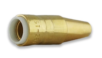 ITW Bernard NST-3818B 10mm x Flush Brass Nozzle Tapered Centerfire Small Air Cooled 2-300A