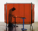 Kemper 70600652 Red 2mm Welding Curtain Screen And Frame 2.12m + 2 x 0.8m Arms [6798]