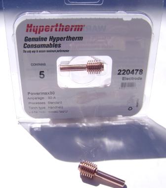 Hypertherm Genuine 220478 Plasma Electrode T30V Torch Powermax 30