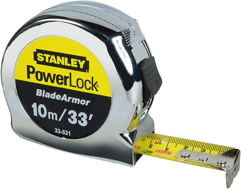 Stanley Powerlock 10 Mtr Tape Measure Metric on both Scales