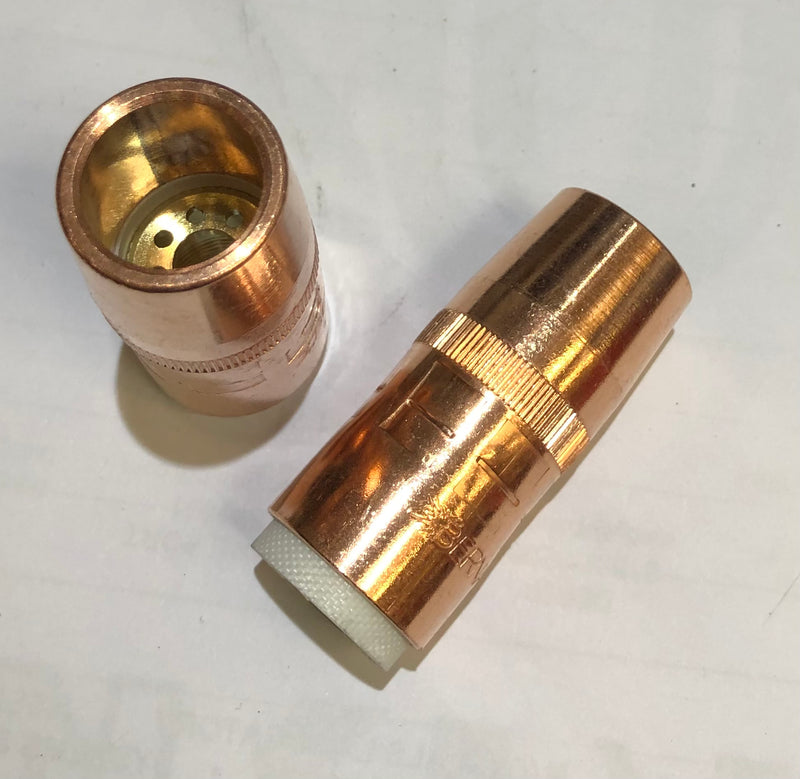 ITW Bernard N-5814C 5/8 x 1/4 Recess Copper Nozzle Tapered Centerfire 16mm Dia Air Cooled 400A