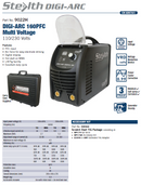 SWP Stealth 9022H DIGI-ARC 160STL PFC Inverter ARC Welder 110/240V In Case [9233]