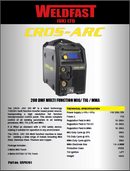 Cros-Arc 200 Multiprocess Compact MIG/TIG/ARC Welder 110/240V Machine [9620]