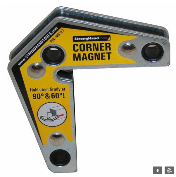 StrongHand MST327 Magnetic Corner Welders Angle Clamp Twin Pack