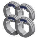 GYS 061866 0.8mm-1.0mm V Groove Feed Rollers x 4 F Type 37 x 24mm [5300]