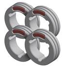 GYS 061934 1.2mm-1.6mm Knurled Feed Rollers x 4 F Type 37 x 24mm [5303]