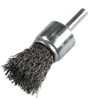 Wire End Brush Spindle Mounted Stainless Steel 19mm Dia. 6mm Shaft  [7974]