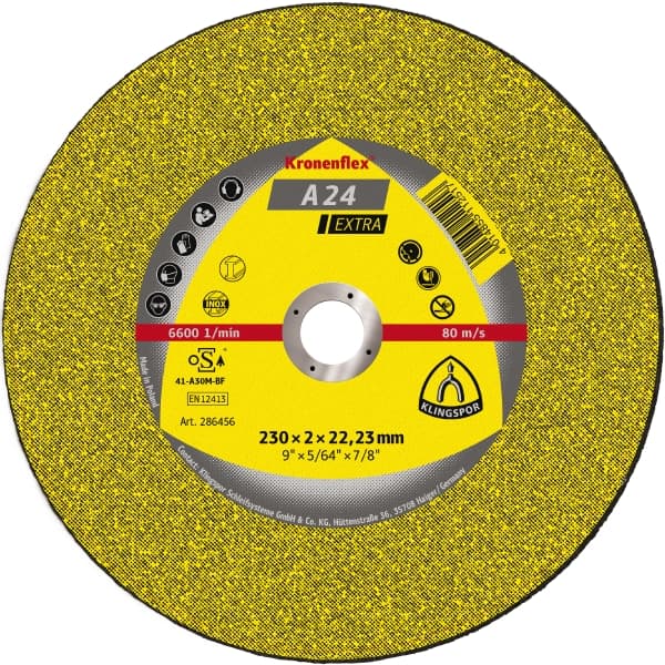 Klingspor Cutting Disc 230 x 3.0 x 22mm Flat A24 Extra 13492