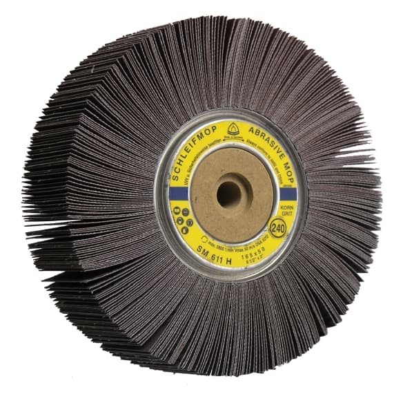 Flap wheel Klingspor Sm611-10027 165 x 25 x 13mm hole P240 grit wooden centre [3667]