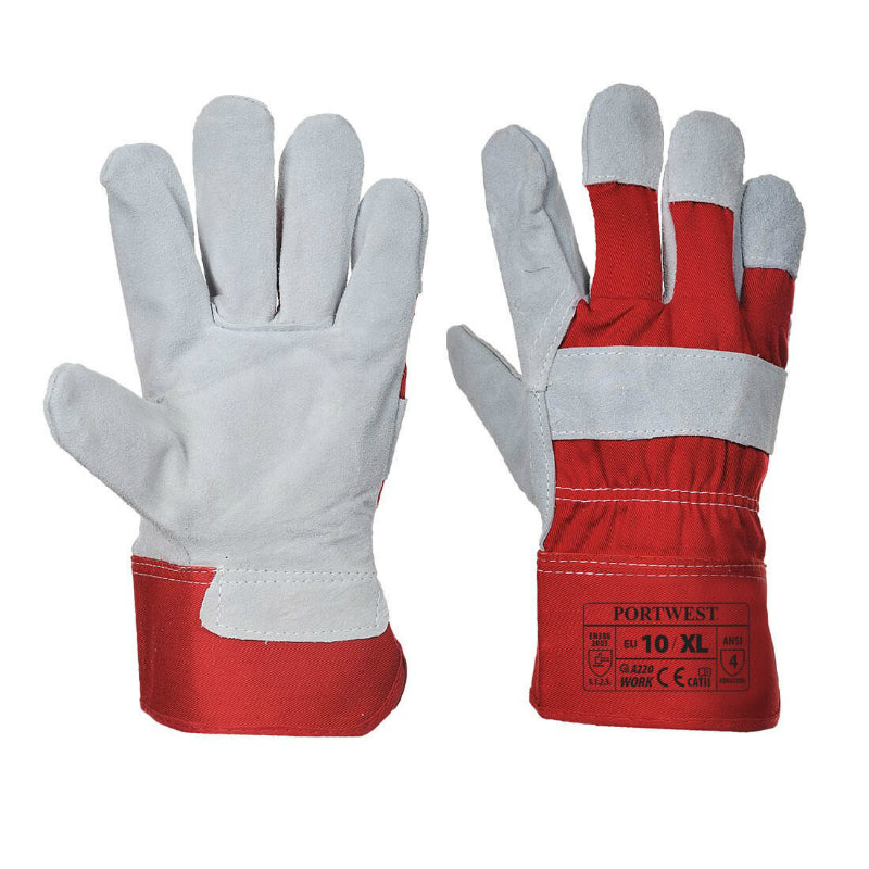 Rigger Glove Chrome Leather RIG-A Red