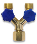 Double Outlet Y Valve Oxygen/Argon/Nitrogen Right Hand [1294]